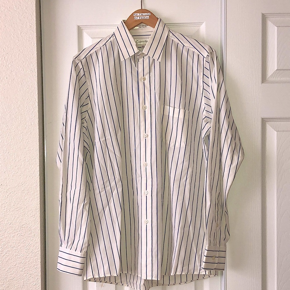 Calvin Klein Striped Button Down with Pocket